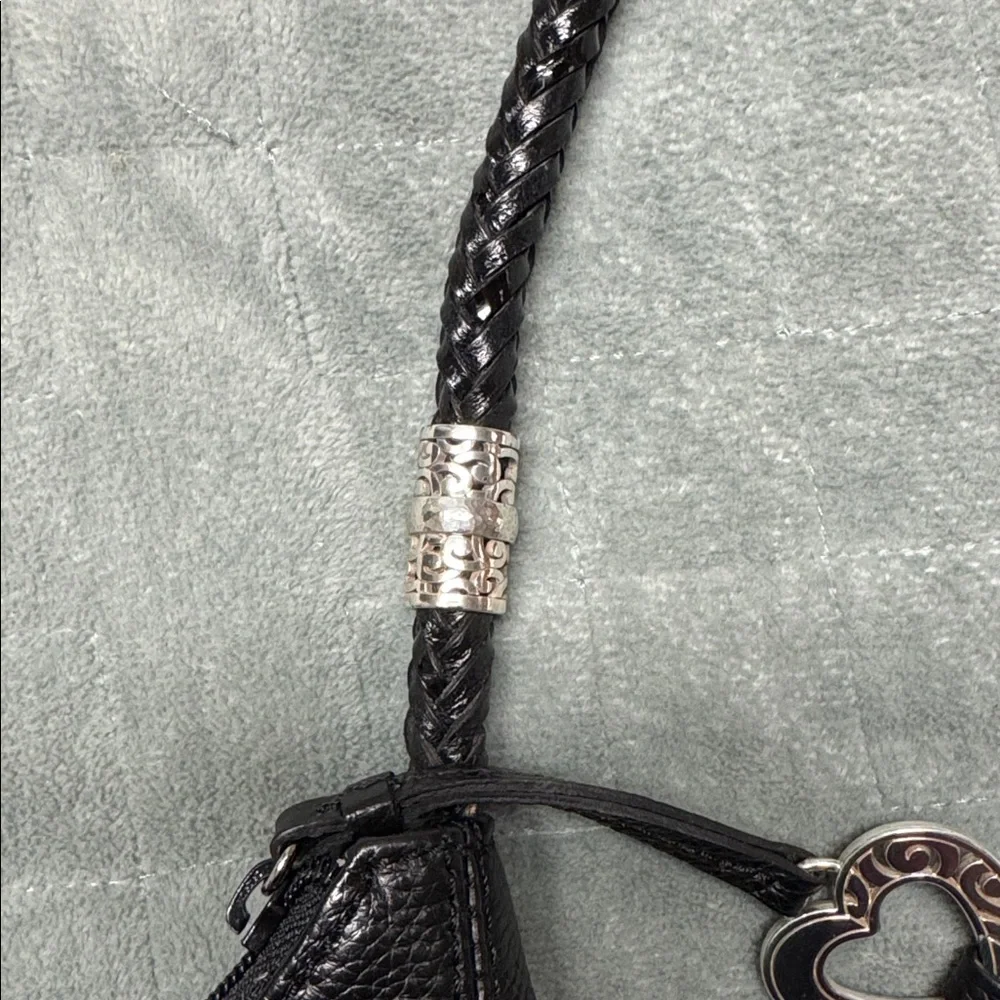 Brighton Black Leather Boho Purse, Great Condition, Crossbody, Shoulder, Wallet